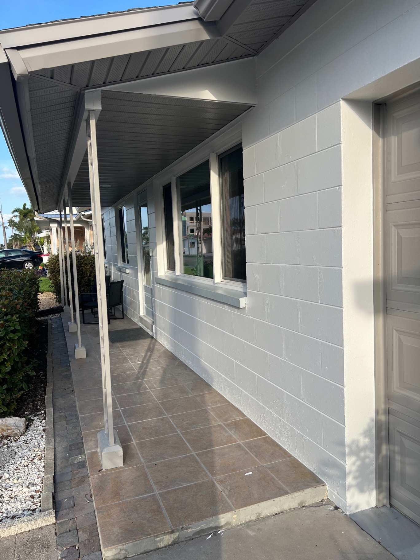 Coastal Gray Front Porch — Residential Painting project by JDC Painting in St. Petersburg, FL